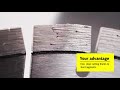 Klingspor segmentinis deimantinis diskas SUPRA DT600U, 350x3,0x20 mm, gelžbetonis (325194)