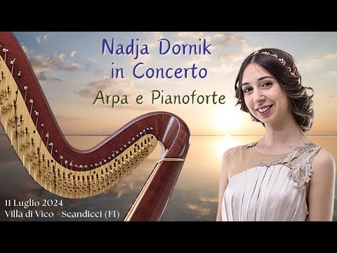 Nadja Dornik in concert - Harp and Piano - Villa di Vico, Scandicci, Italy - 11 July 2024