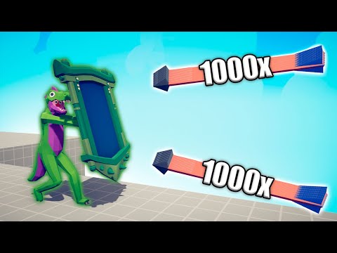 DINOSAUR MIRROR SHIELD vs 1000x OVERPOWERED UNITS - TABS | Totally Accurate Battle Simulator 2024
