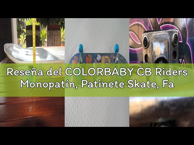 Vídeo relacionado con COLORBABY CB Riders - Monopatín, Patinete Skate, con asa, 68x19 cm, Máx 100 kg, Fabricado de Madera, Eje Aluminio, Antideslizante, Skateboard niño, Tabla con 4 Ruedas PU, Regalo 6 años (47198)