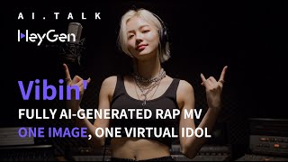 "Vibin'" - AI RAP MV GENERATED FROM ONE IMAGE.｜Heygen ｜AI.TALK