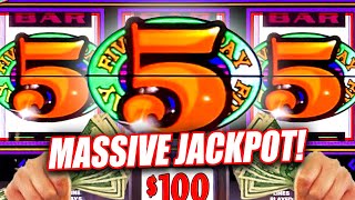 5 TIMES PAY HIGH LIMIT JACKPOT WIN! ★ HANDPAY ➜ BIG WIN ON THIS SLOT MACHINE