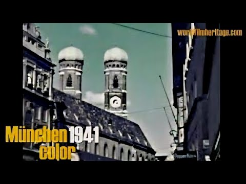 München 1941 color - Munich during WWII - Starnberger See - private footage