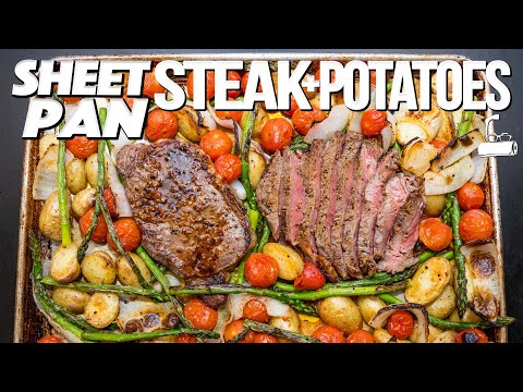 PERFECT STEAK & POTATOES WITH THIS CRAZY EASY SHEET PAN DINNER! | SAM THE COOKING GUY