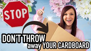 STOP ✋ DON'T THROW YOUR CARDBOARD AWAY!!! DIY HOME DECOR WITH CARDBOARD | SPRING DIY CRAFTS!