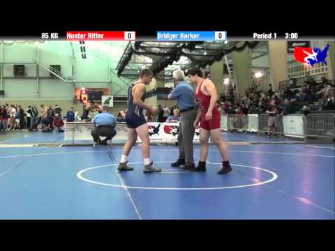 Hunter Ritter vs. Bridger Barker at 2013 ASICS FILA Cadet Nationals - GR