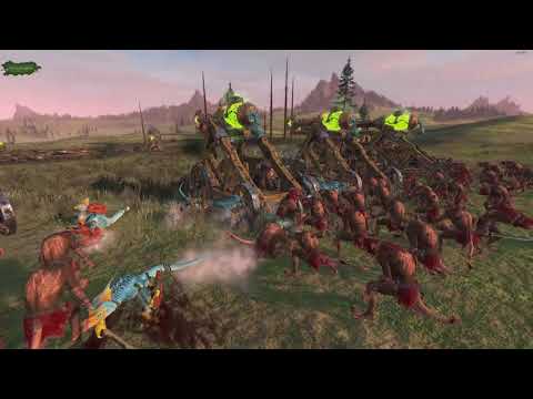 Lightning Cannons VS 3040 Skink Cohorts - The laboratory Total War: Warhammer 2