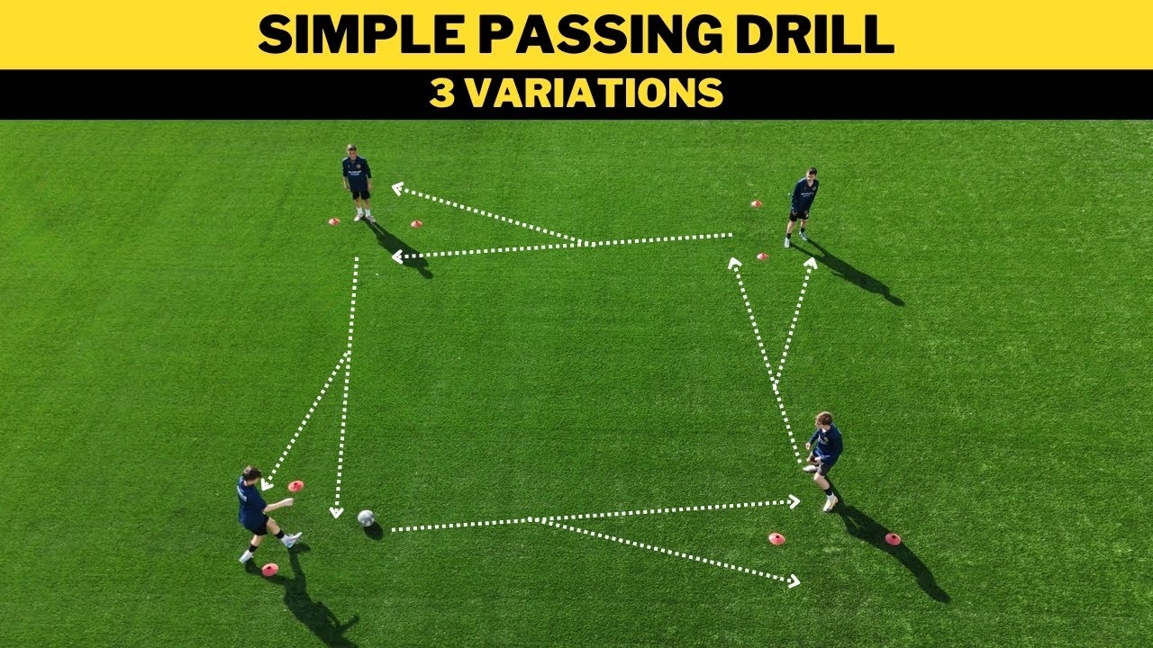 Simple Passing Drill | 3 Variations | Football/Soccer Training