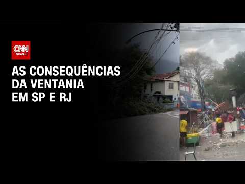 Vendaval totaliza cinco mortes em São Paulo e Rio de Janeiro | LIVE CNN