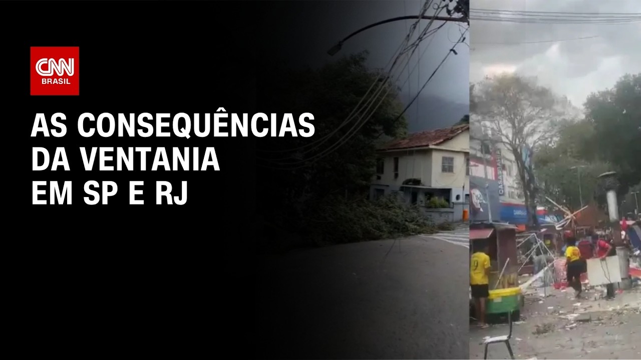 Vendaval totaliza cinco mortes em São Paulo e Rio de Janeiro | LIVE CNN