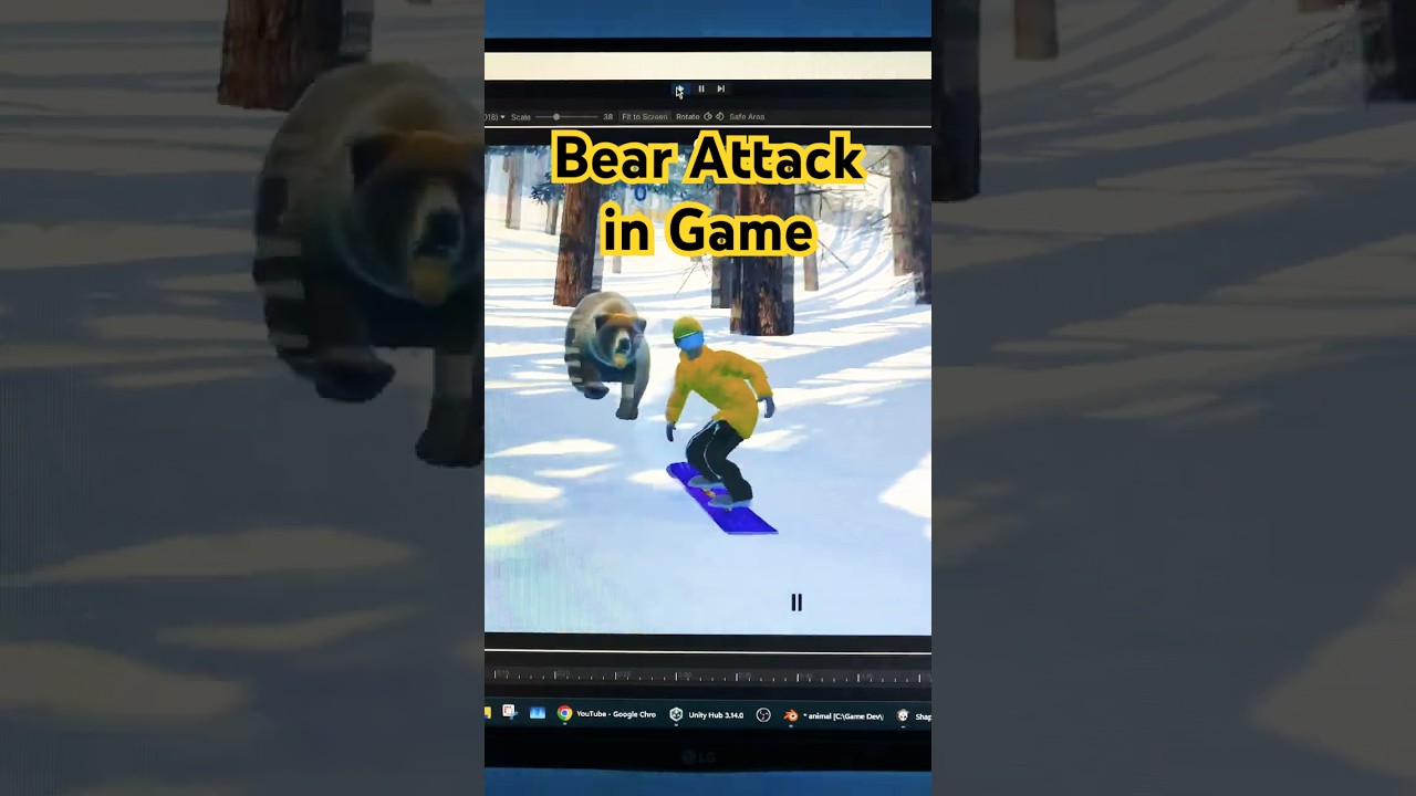Bear Attack in Game #shorts