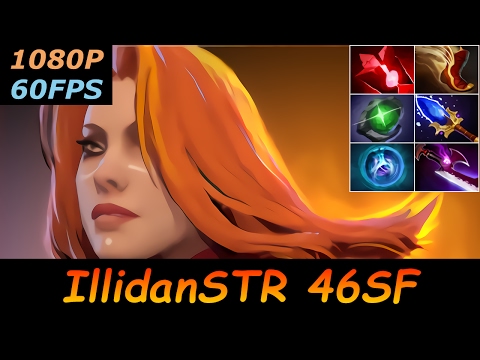 Dota 2 IllidanSTR 46SF Lina Pro Top MMR 24/1/9 Ranked Full Gameplay