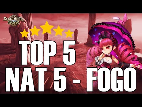 TOP 5 Melhores Nat 5 de Fogo - Pergaminho SWC 2022 | Summoners War