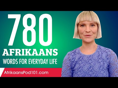 780 Afrikaans Words for Everyday Life - Basic Vocabulary #39