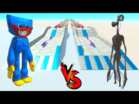 HUGGY WUGGY VS SIREN HEAD WHICH IS STRONGER & FASTER - Animal Revolt Battle Simulator