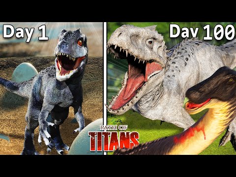 GROWING AN INDOMINUS REX | Path of Titans - Life of an I-Rex