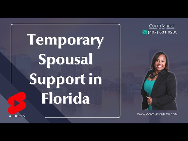 Temporary Spousal Support in Florida