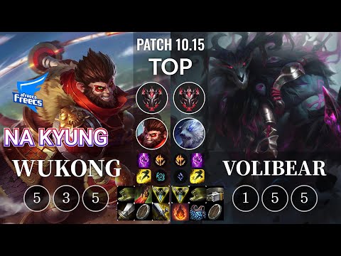 AF Na Kyung Wukong vs Volibear Top - KR Patch 10.15