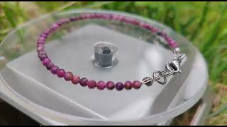 "Kámen odpuštění" náramek stichtit, broušené kuličky 3,3mm