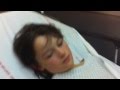 Amandine apres la chute en velo