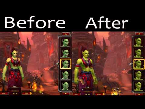 Faces of the New Female Orc Model - Before and After [WoD Beta]