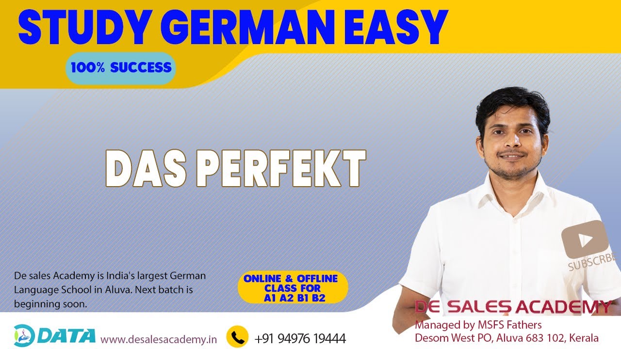 HOW TO MAKE PAST TENSE IN GERMAN DAS PERFEKT German Language Course AL Level: DE SALES ACADEMY
