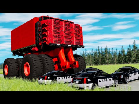 Giants Machines Crushes Cars #25 - Beamng drive
