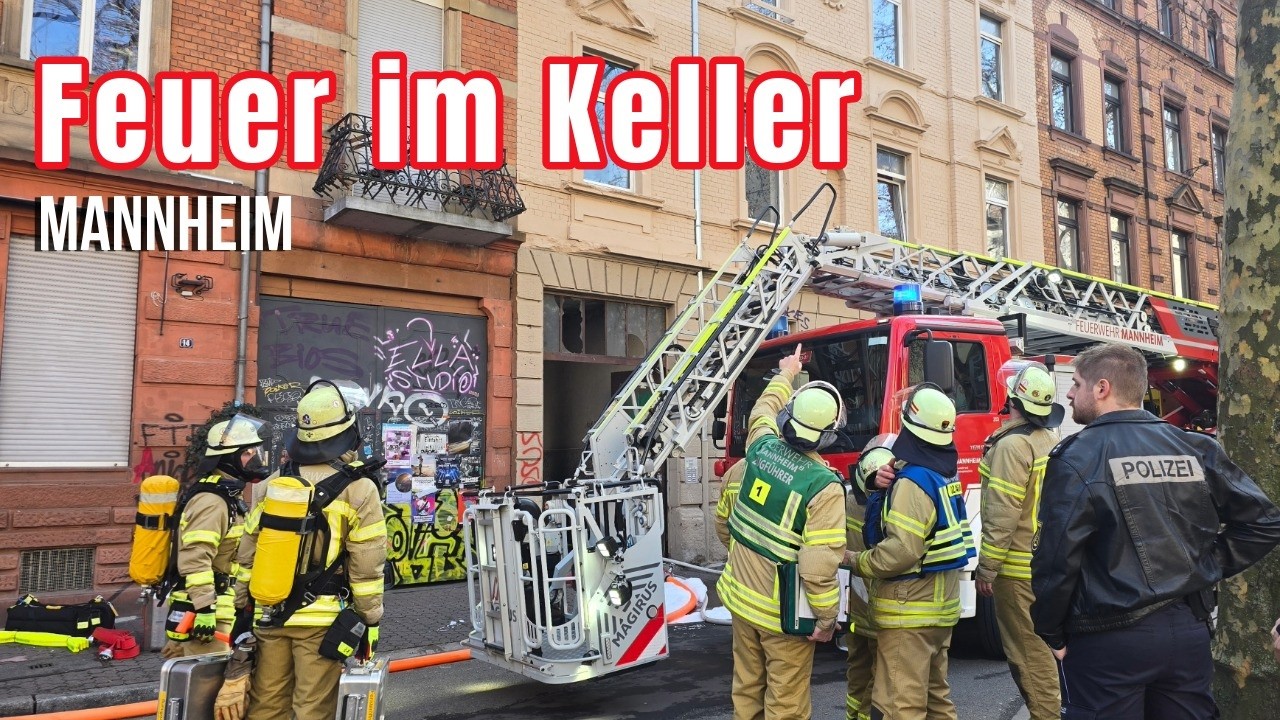 Feuer im Mehrfamilienhaus: Rauchentwicklung sorgt für Einsatz der Feuerwehr Mannheim