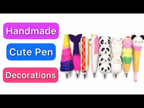 DIY Pen Decor Idea You Will Love/ Easy Cute Pen & Pencil Decoration/ DIY School Supplies/girl crafts