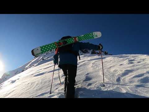 Hunting for powder lines - boot packing adventure in Davos