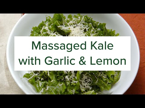 Simple and Delicious Massaged Kale Salad with Garlic & Lemon