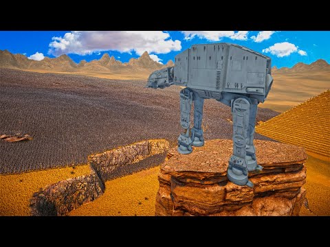 Darth vader with STAR WARS AT_AT vs. 1.1 million Emperor Palpatine Army !! UEBS 2