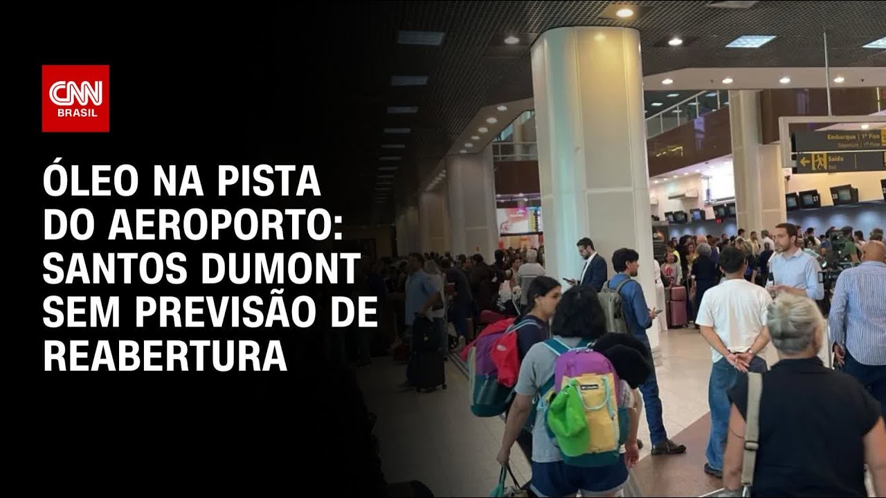 Aeroporto Santos Dumont: 162 voos são afetados por óleo na pista | CNN 360º