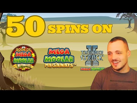 50 SPINS on EVERY MEGA MOOLAH SLOT 🎰  Megaways,  Mega Moolah Thunderstruck II, Book of Mega Moolah