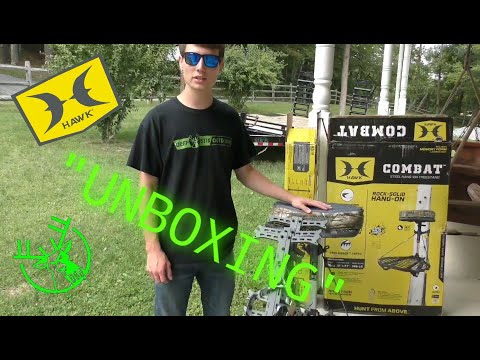 Unboxing Hawk Combat Treestand and Helium Climbing Sticks