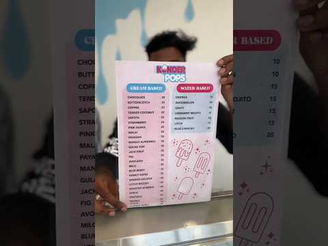  Kinderpop best budget friendly kuchi ice 📍Location - Kinder Pops,Korattur, Chennai #kuchiice