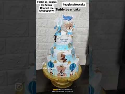 #teddybearscakeidea #threetiercake #papercrafts