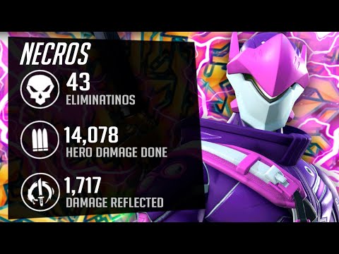 NECROS SHOWS why GENJI still VIABLE in OW 2! 43 ELIMS! POTG! [ OVERWATCH 2 TOP 500 ]