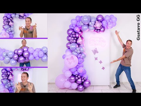 COMO HACER UN ARCO DE GLOBOS 😊👍 decoración con globos para cumpleaños ✨ Gustavo gg