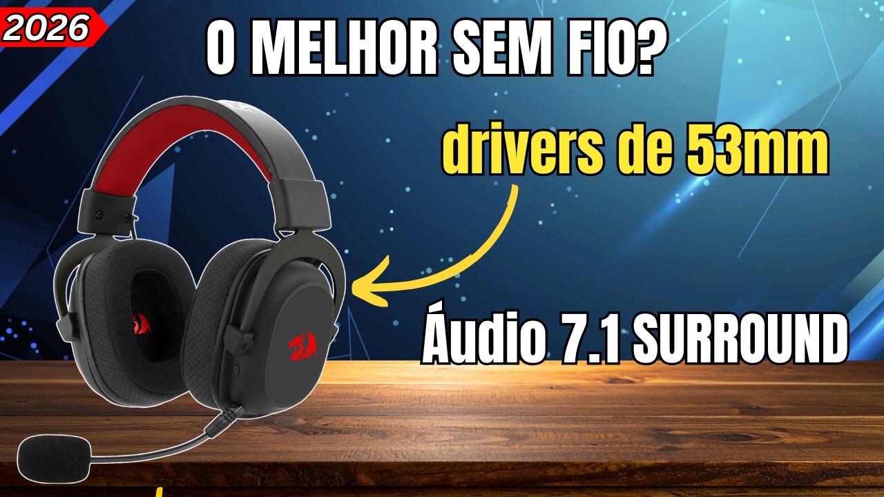 Redragon Zeus Pro: O MELHOR HEADSET GAMER SEM FIO De 2026? ASSISTA Antes de COMPRAR!