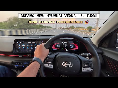 Enjoying 160PS Power 🚀 of the New Hyundai Verna 1.5L Turbo Petrol 2023 🔥 (Driving in Sports Mode)