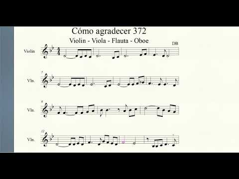 372 Como agradecer   Violin   Viola   Flauta   Oboe  Estudio
