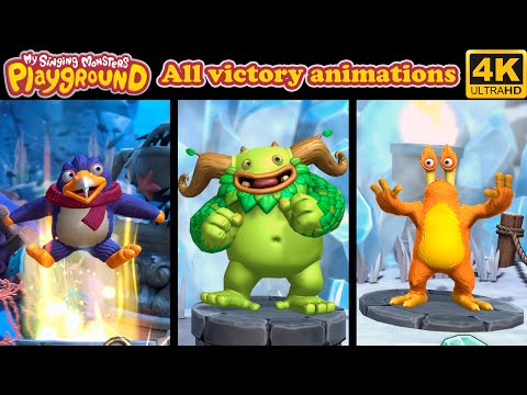 My Singing Monsters Playground - All Victory Animations 4k