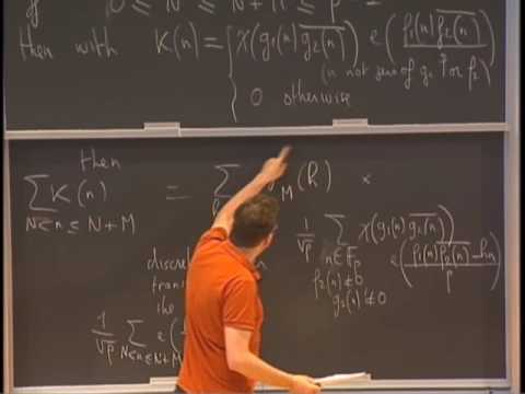 Distribution of arithmetic functions (6/6), Emmanuel Kowalski (ETH Zuerich) [2015]