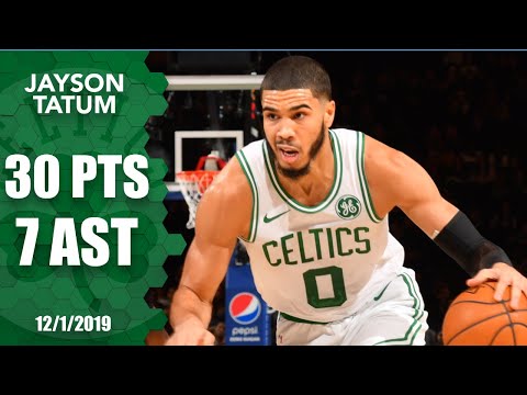 ジェイソン・テイタムがセルティックス対ニックス戦で30得点｜2019-20 NBAハイライト (Jayson Tatum scores 30 for Celtics vs. Knicks | 2019-20 NBA Highlights)