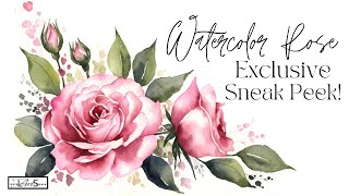 Something a Little Different...😱 Don’t Miss This This EXCLUSIVE Sneak Peek! Watercolor Rose Painting