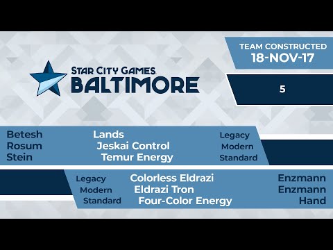 SCGBALT: Round 5   Betesh, Rosum, Stein vs Enzmann, Enzmann, Hand | Team Constructed