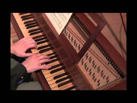 Bach - famous Minuet in G major. SF Christo, harpsichord.