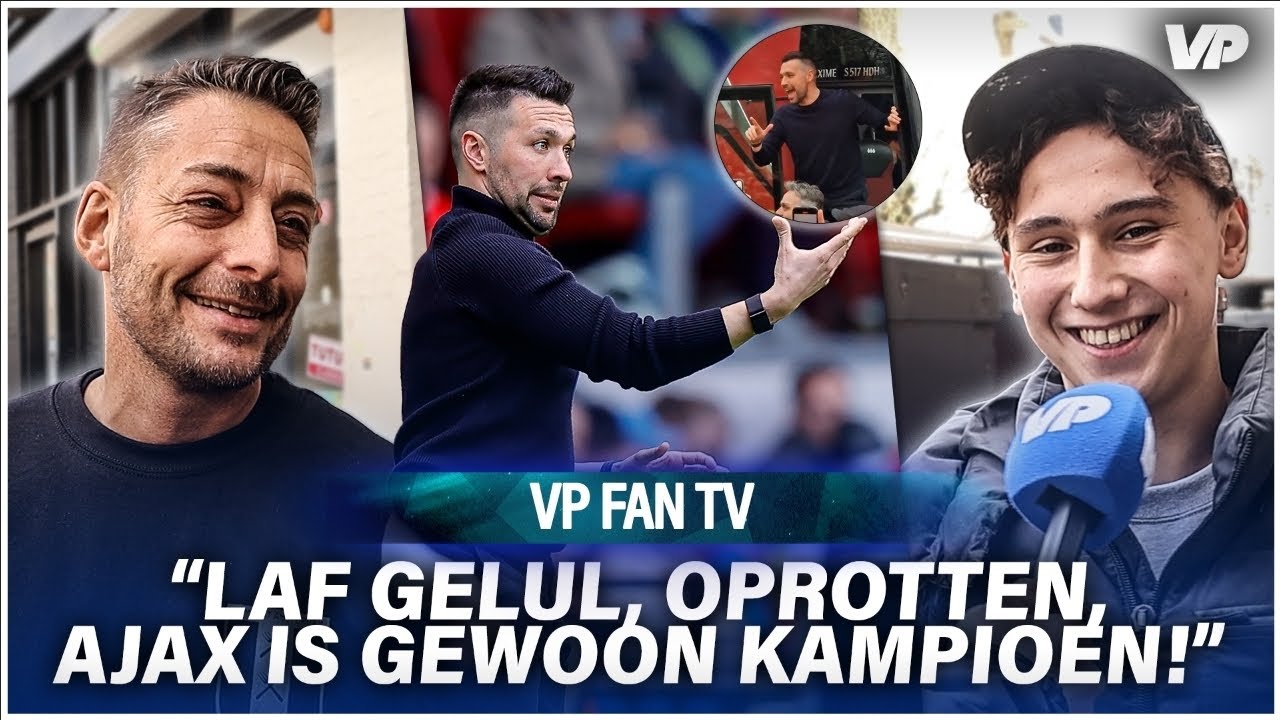 Thumbnail for article: Ajax-fans al bezig met opvolger 'laffe' Farioli: 'Oprotten, zijn gewoon kampioen'