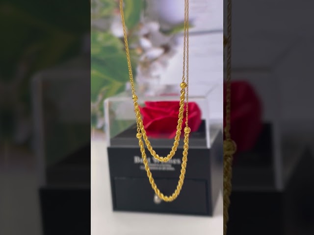 قلادة السلسال المبروم دورين ذهب (NC.0669)